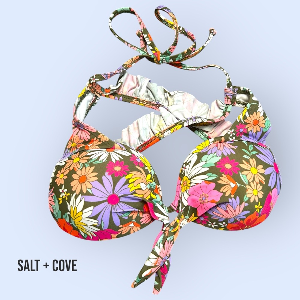 Floral Underwire Bikini Top – Size XS